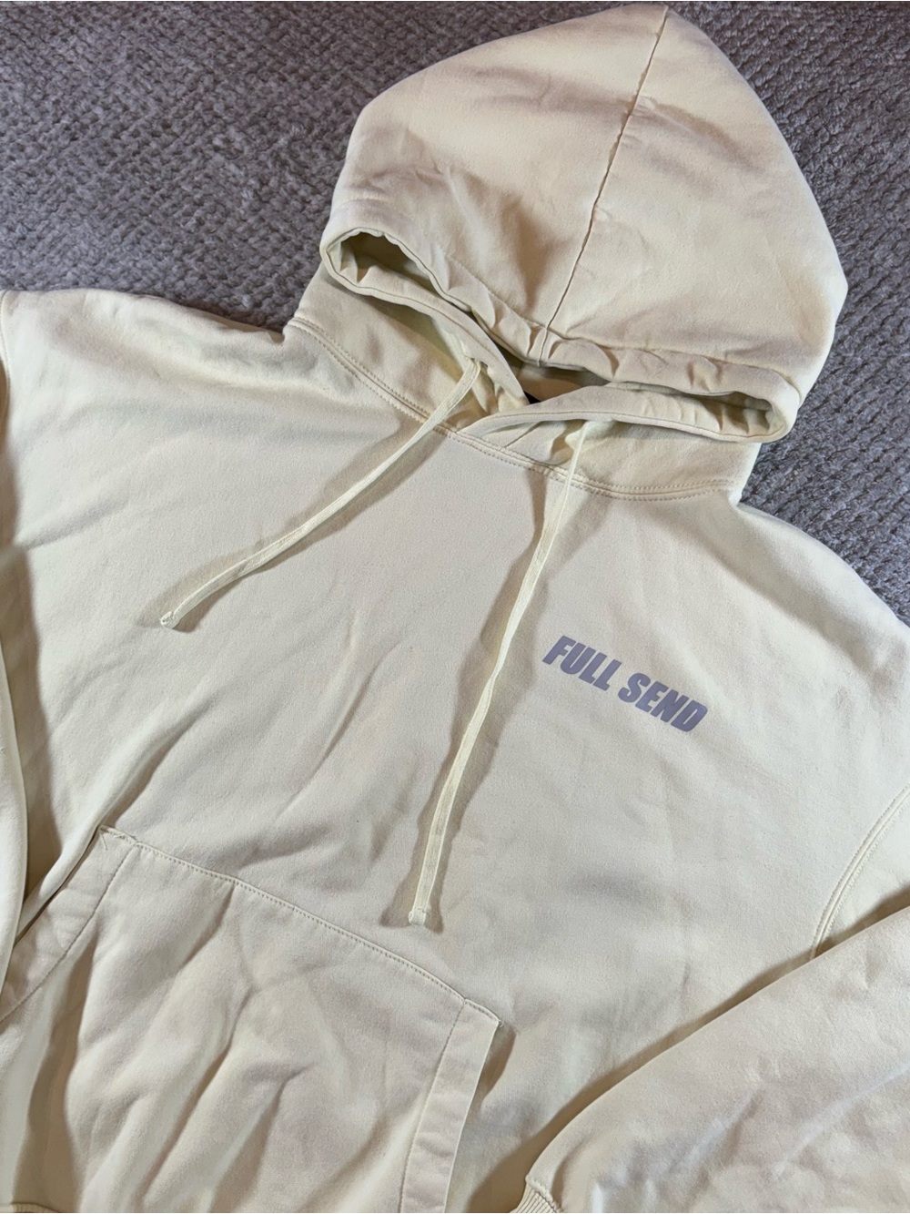 Nelkboys FULL SEND Men’s M Yellow Reflective Logo Hoodie